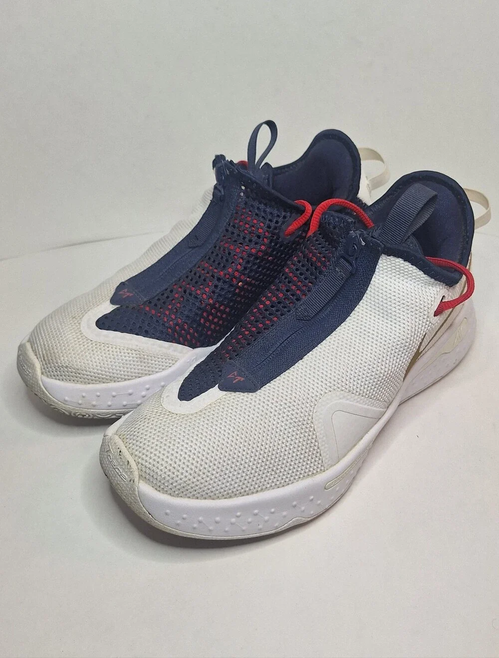 Nike PG 4 USA White Obsidian Navy Blue University Red Men's Size US 8 Basketbal